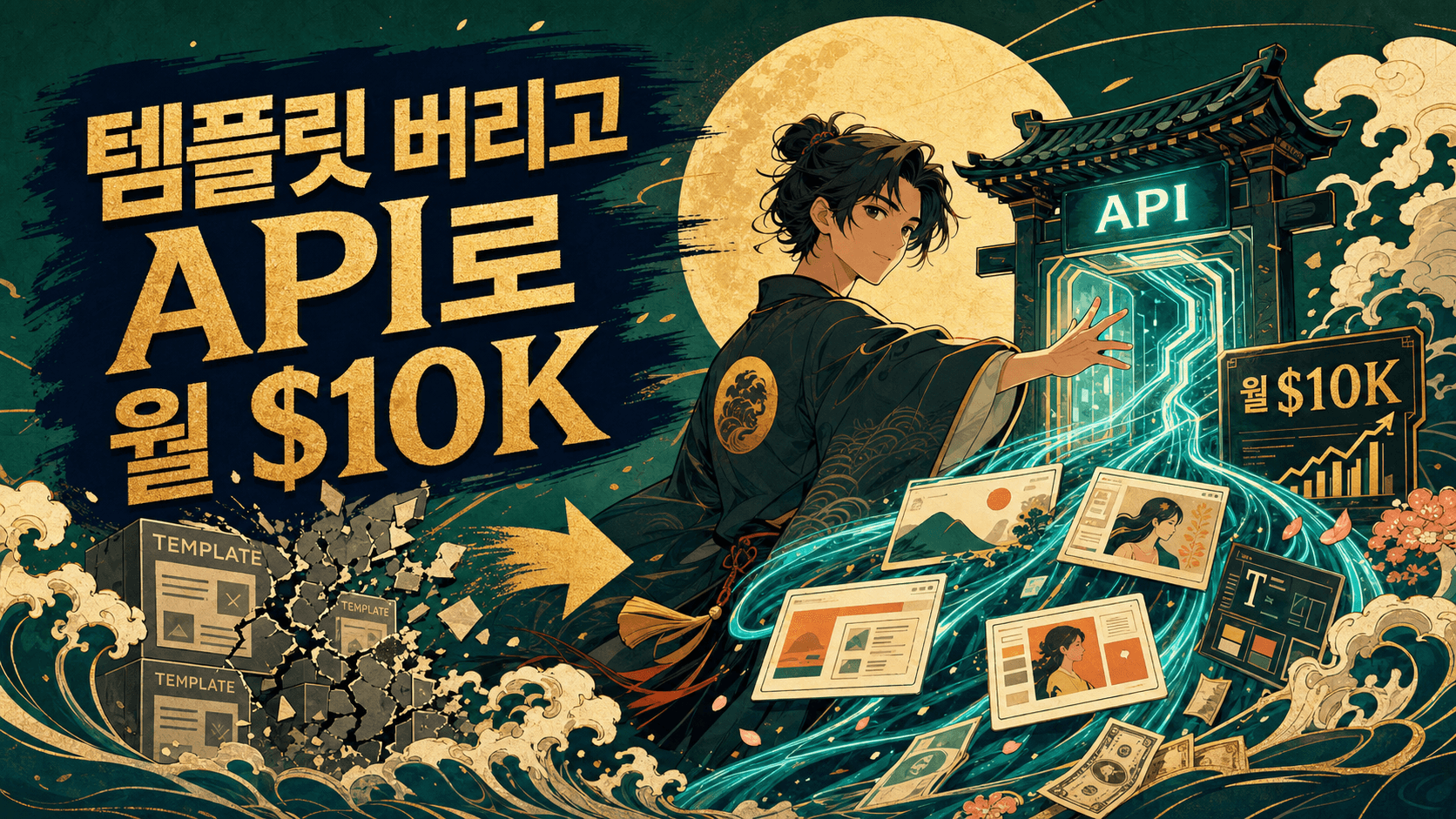 제한된 템플릿을 버리고 API로 월 $10K까지 간 디자인 자동화 SaaS